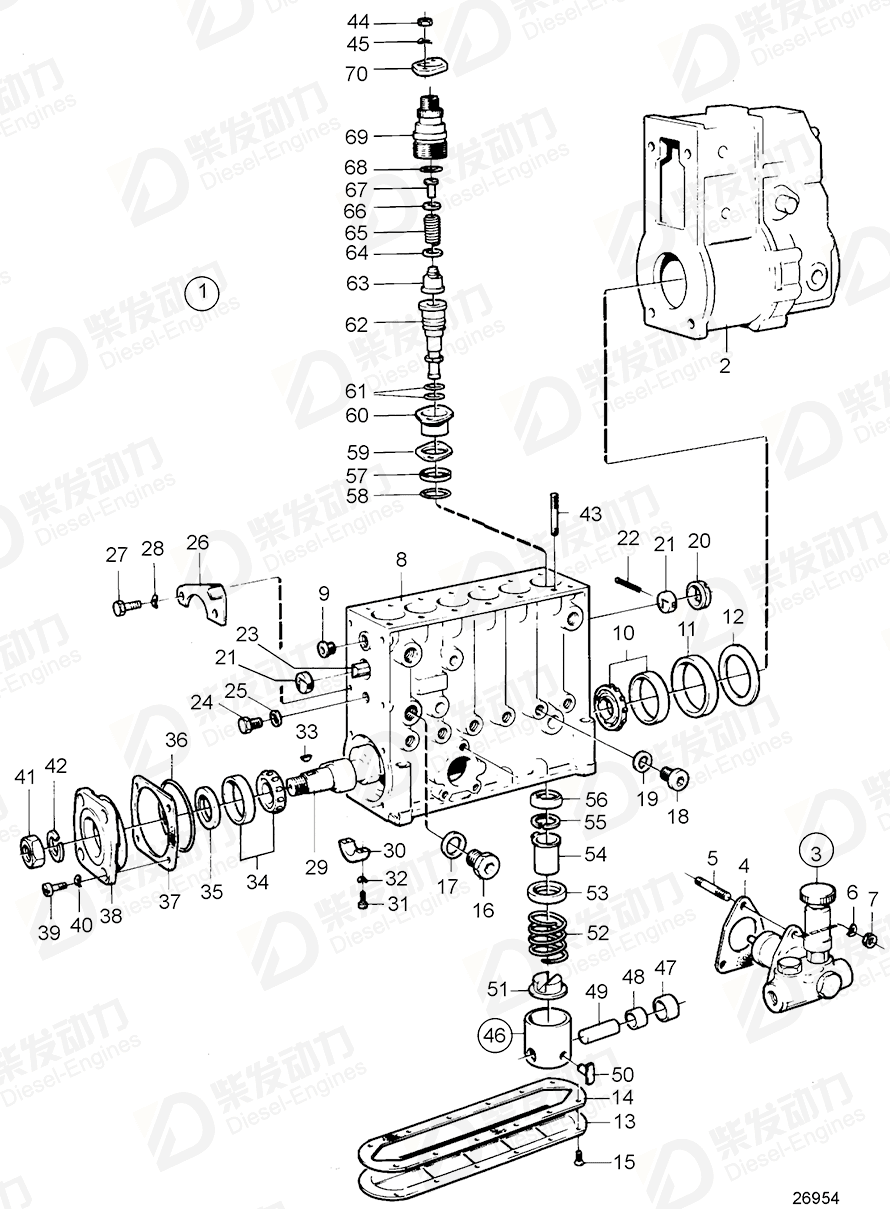 VOLVO Delivery valve 244742 Drawing